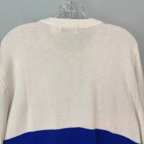 TOPLIKE Vintage Dolphin Ocean Waves Angora Blend Crew Neck Sweater Womens Size L - Picture 14 of 16